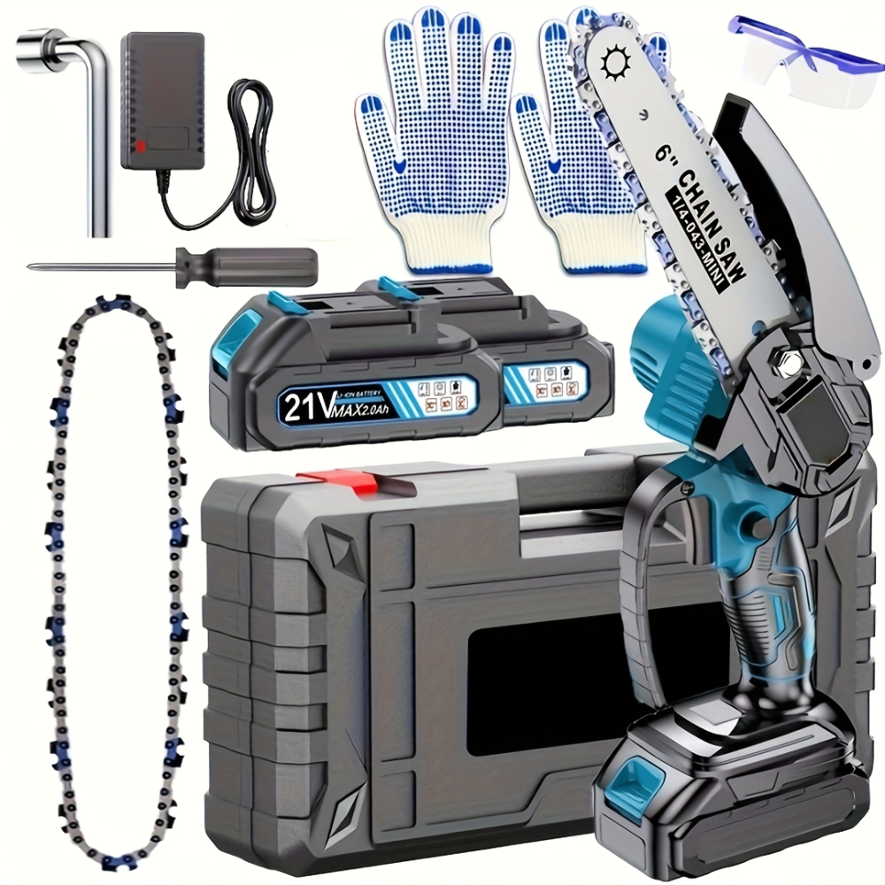 Cordless Mini Chainsaw Electric Tree Branch Cutter With Battery