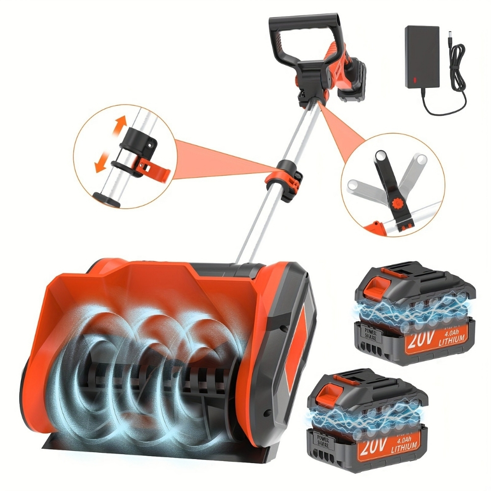 Cordless Snow Blower With Quick Battery Charging