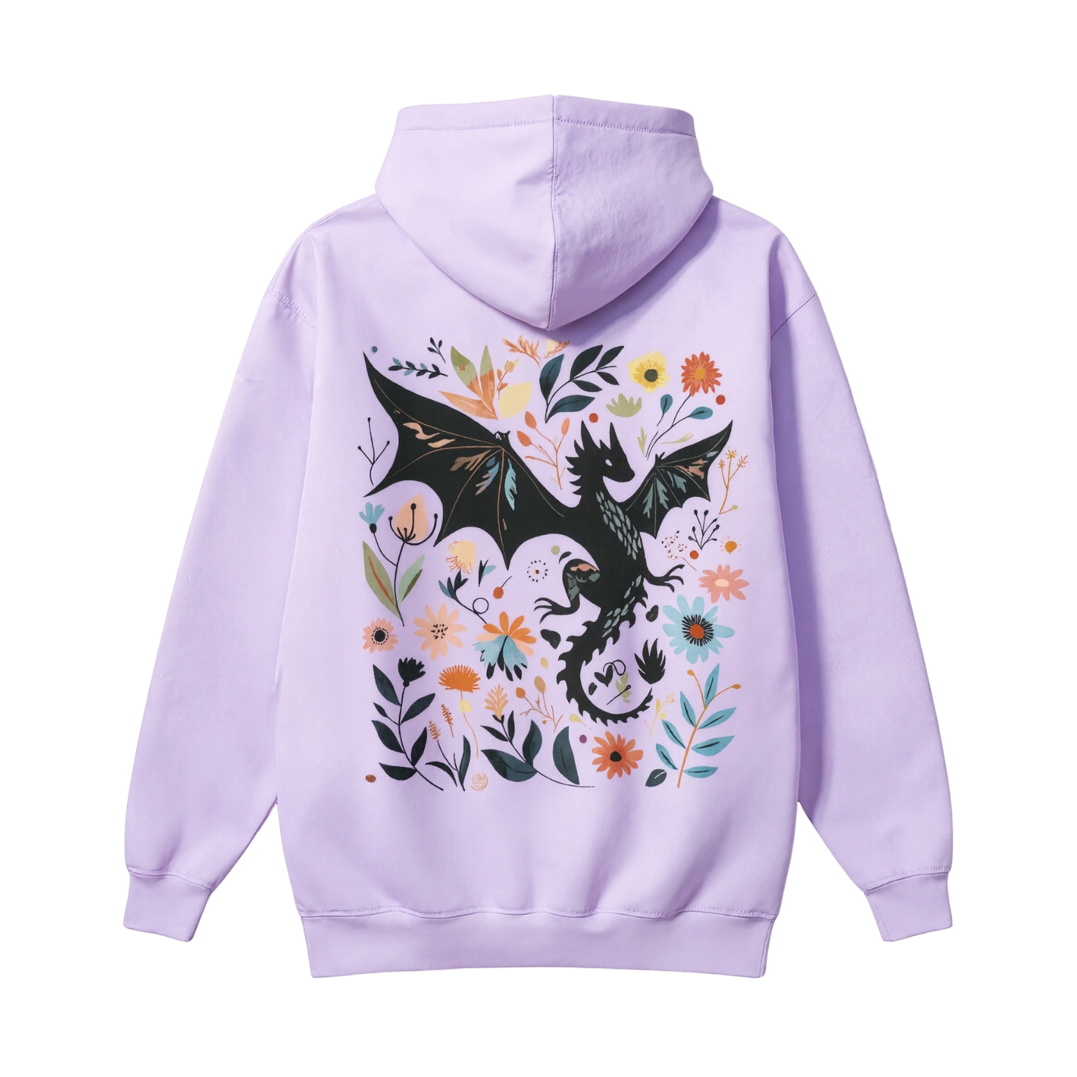 Dragon Printed Women Casual Hooded Sweatshirt