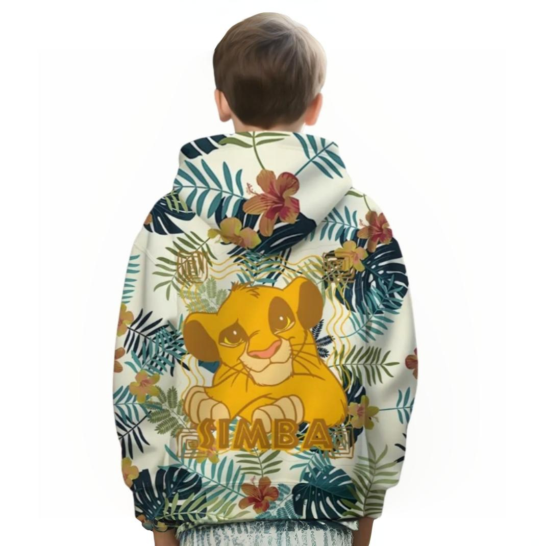 Future King Simba Themed Boys And Girls Pocket Hoodie