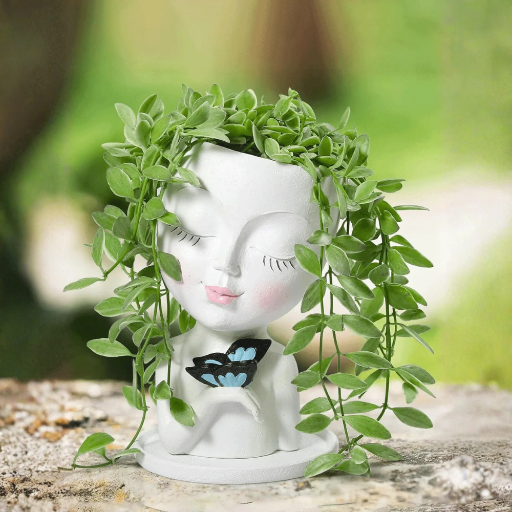 Planter Pot With Drainage Hole For Indoor Outdoor Decor