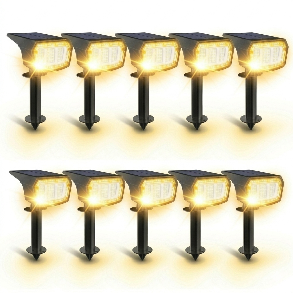 9 Lighting Solar LED Spot Lights For Outdoor 