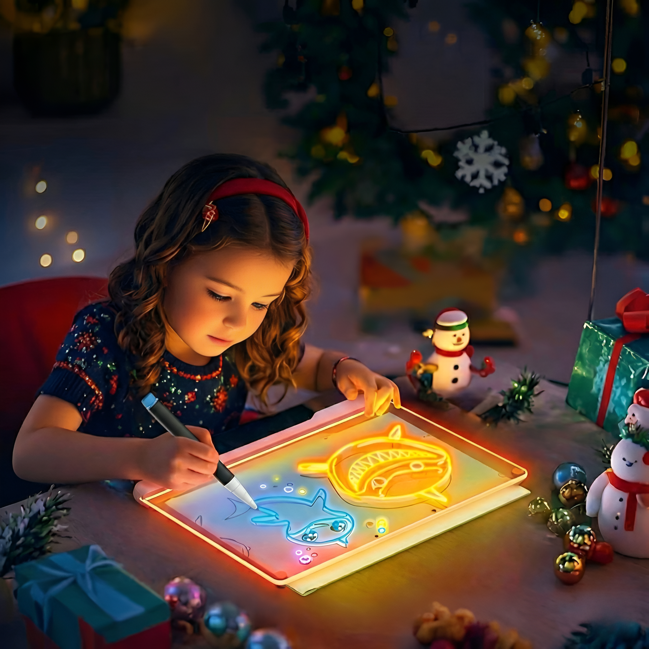 16 Inch Rechargeable LED Doodle Glow Drawing Note Board