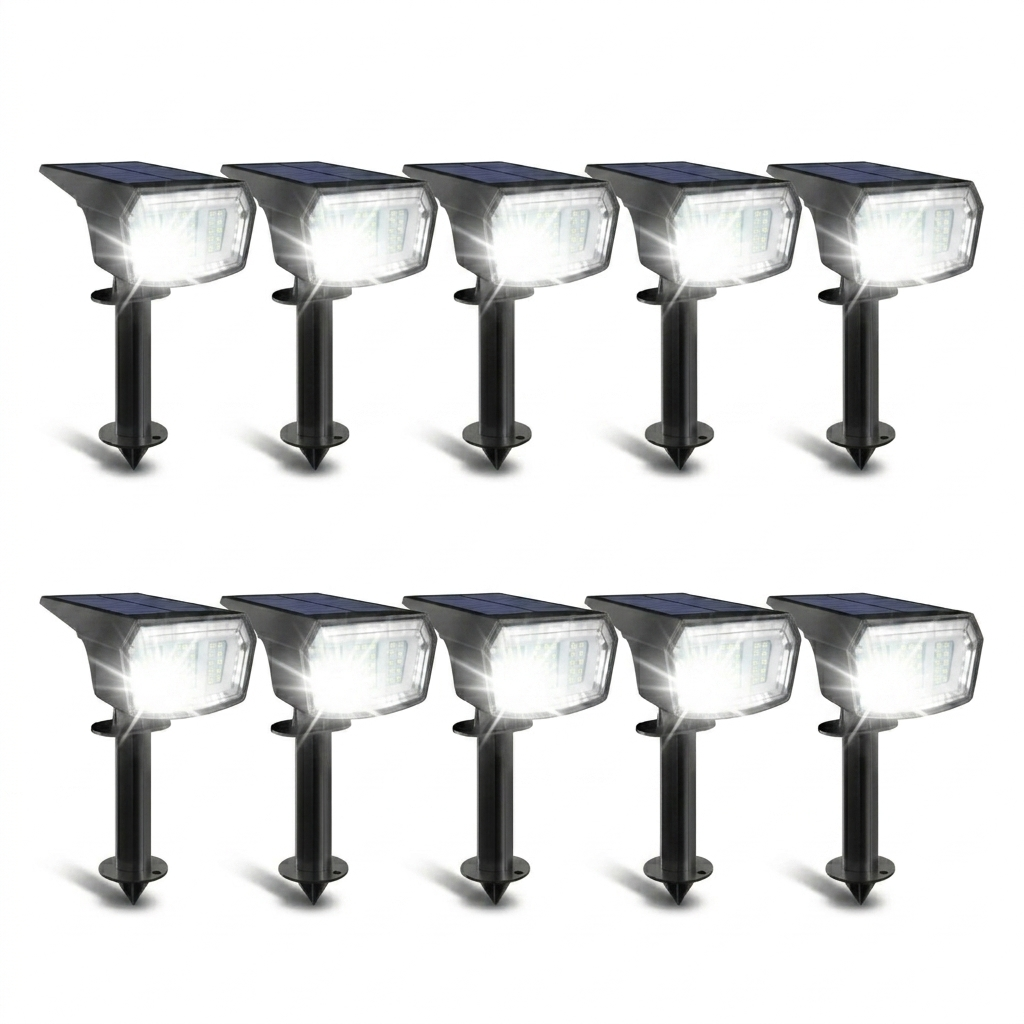 9 Lighting Solar LED Spot Lights For Outdoor 