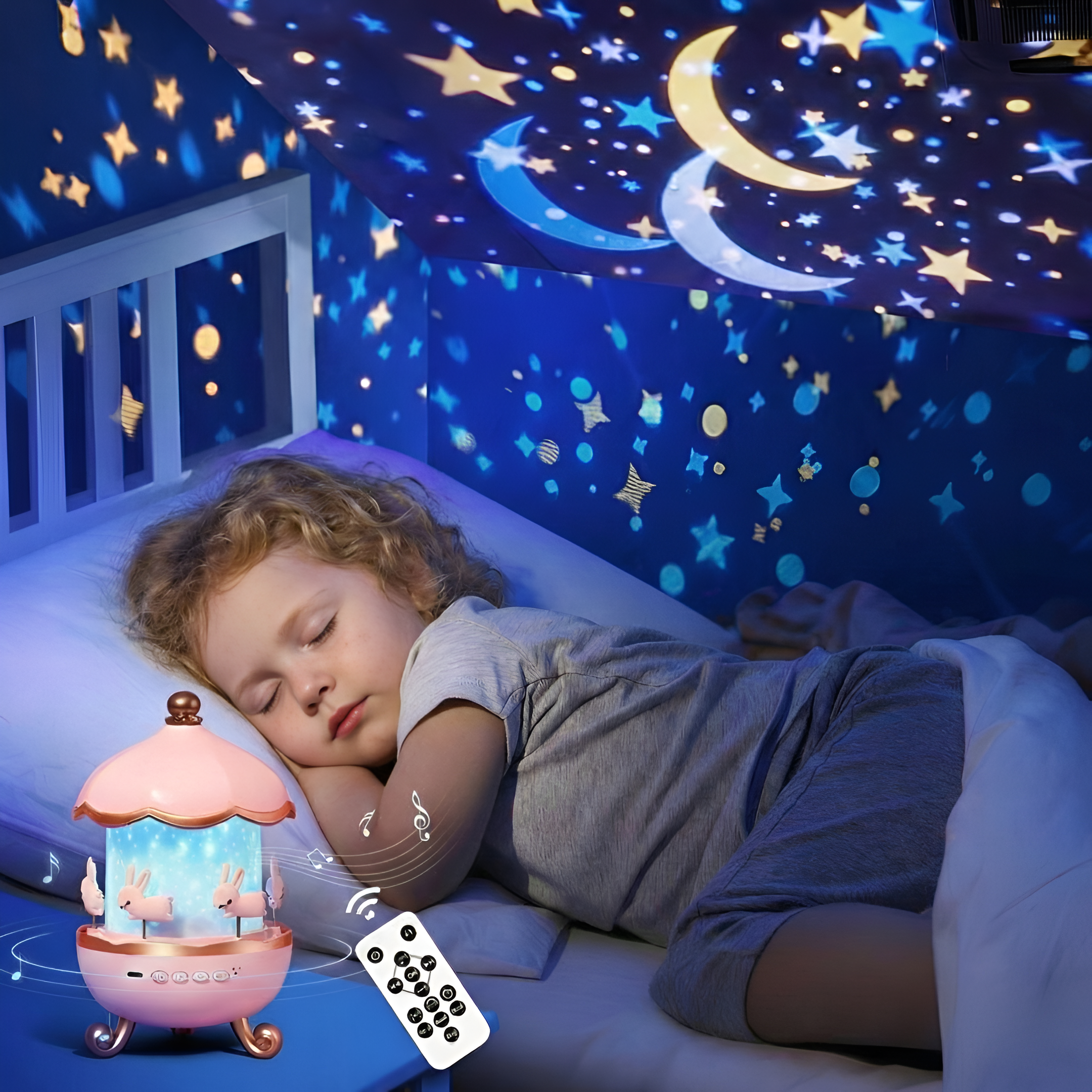 Kids Night Light with 15 Films+15 White Noises
