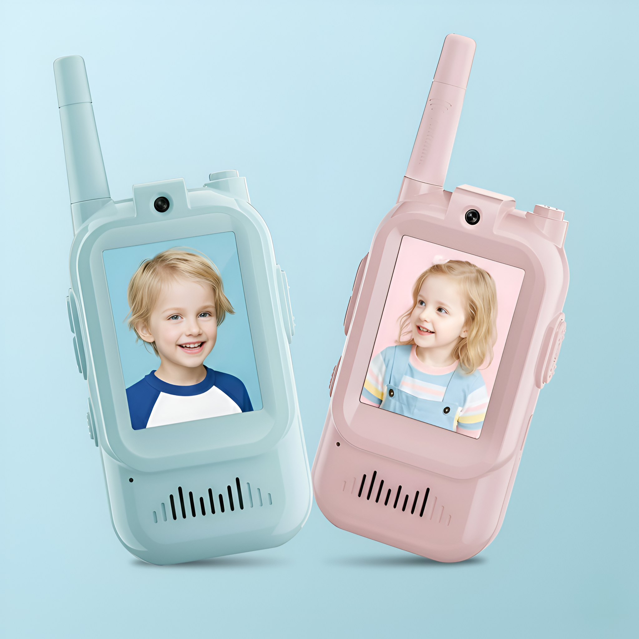 2 Pack Of Rechargeable Intercom Video Walkie Talkies For Kids