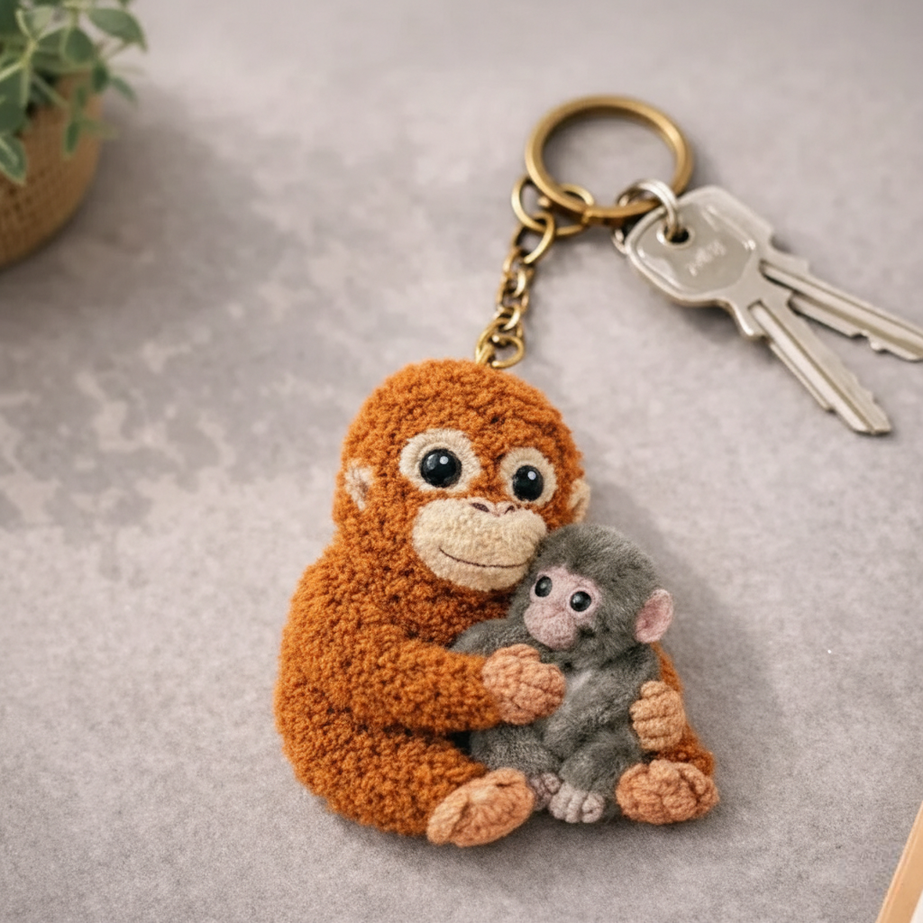 Viral Punch Monkey Keychain Inspired