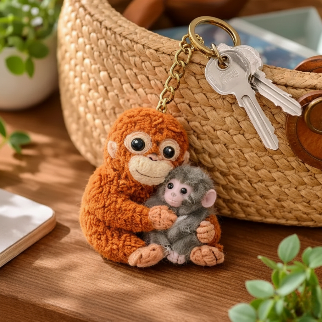 Viral Punch Monkey Keychain Inspired