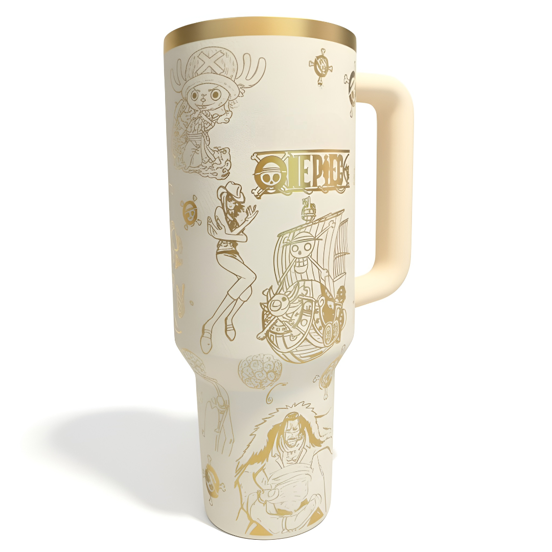 40oz Retro Printed Tumbler With Handle