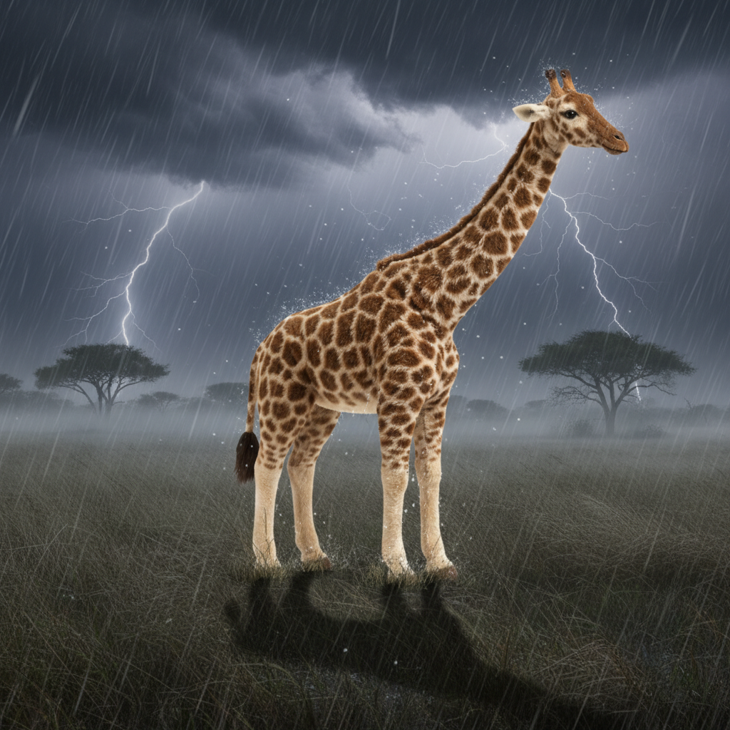 Giraffes In a Storm Plush Toy