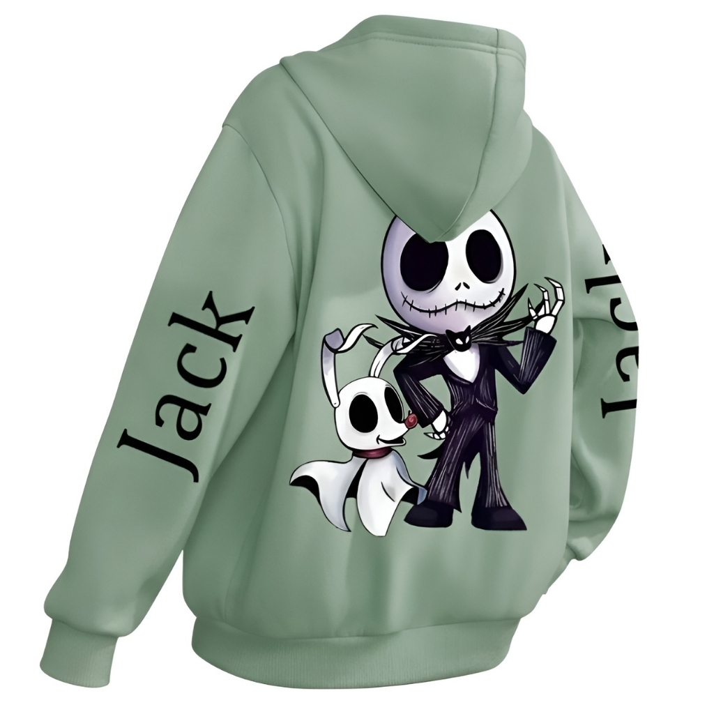 Halloween Themed Long Sleeved Hooded Pullover