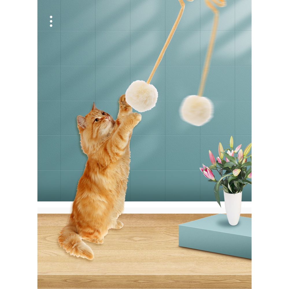 Hanging Spring Plush Ball Cat - Grafton Collection