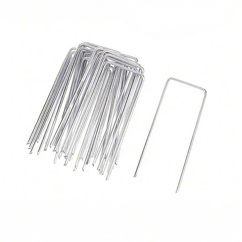 U Shaped Galvanized Garden Nails Staples And Pins For Ground Fixing