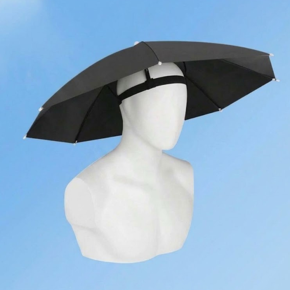 Elastic Headband Umbrella Hat For Camping And Fishing Uv