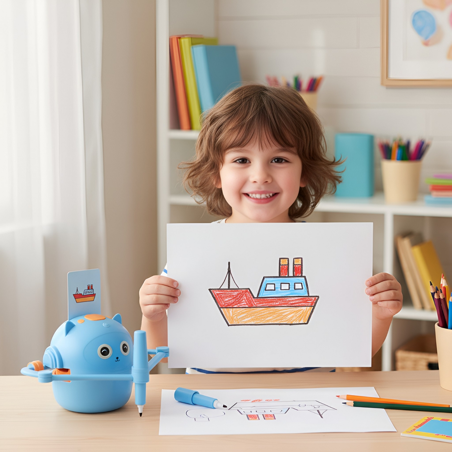 Interactive Educational Drawing Robot For Kids