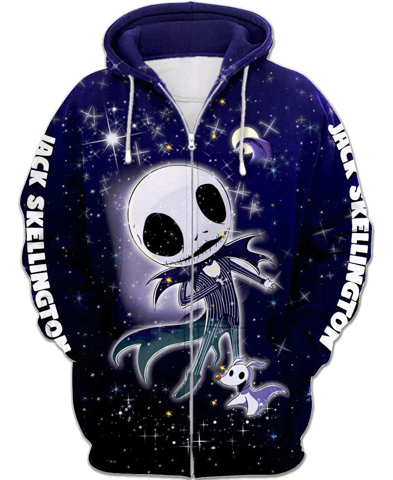 Jack Skellington Zip Up Hoodie - Grafton Collection