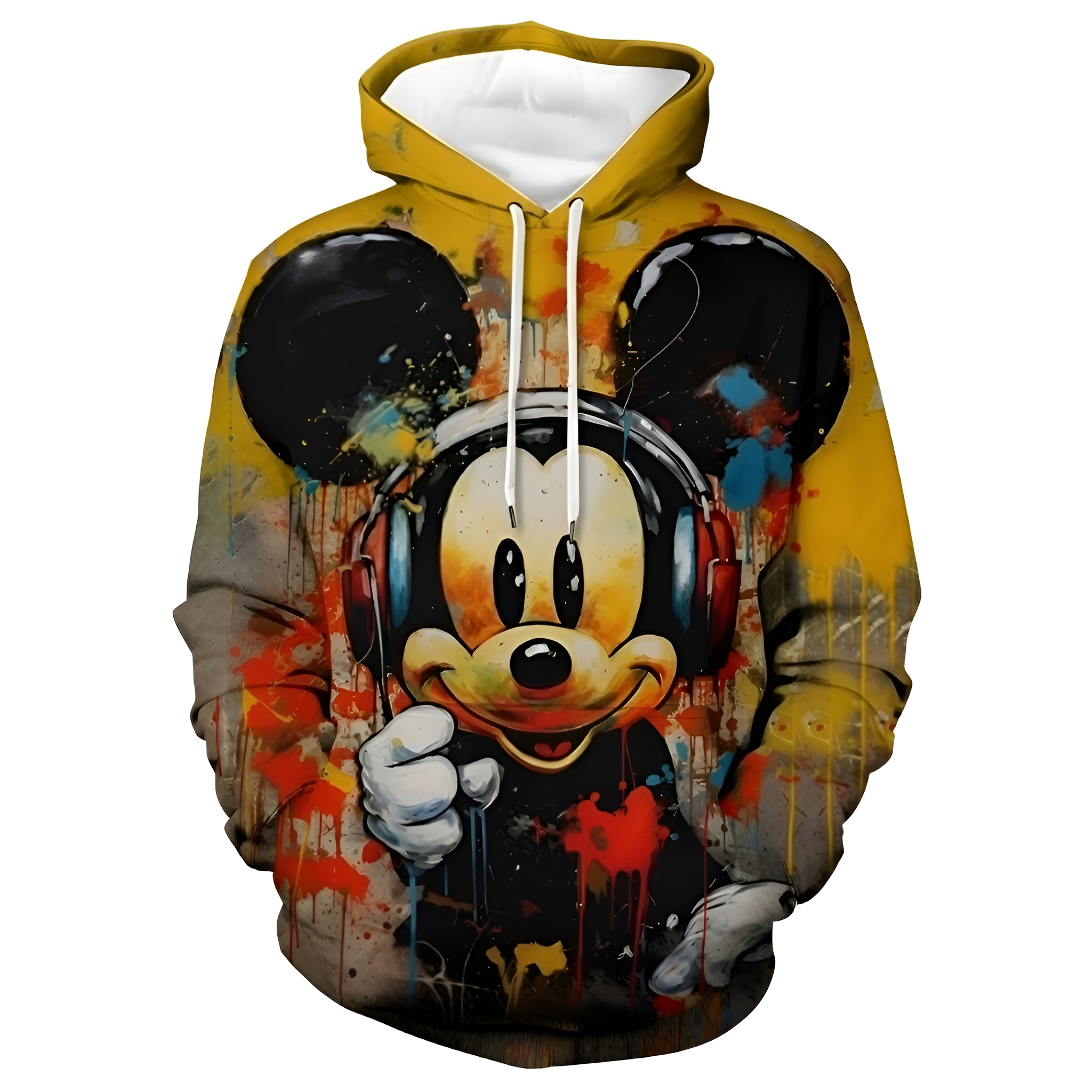 Mickey Mouse Casual Long Sleeve Pullover Hoodie