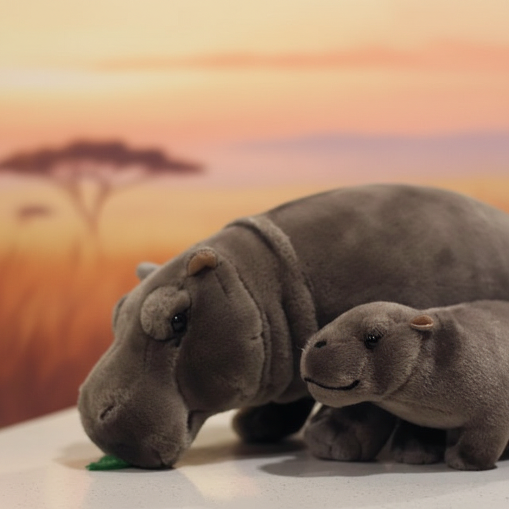 Moo Deng Baby Pygmy Hippopotamus Plush Toy