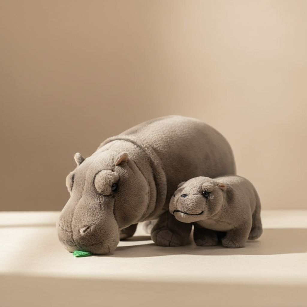 Moo Deng Baby Pygmy Hippopotamus Plush Toy