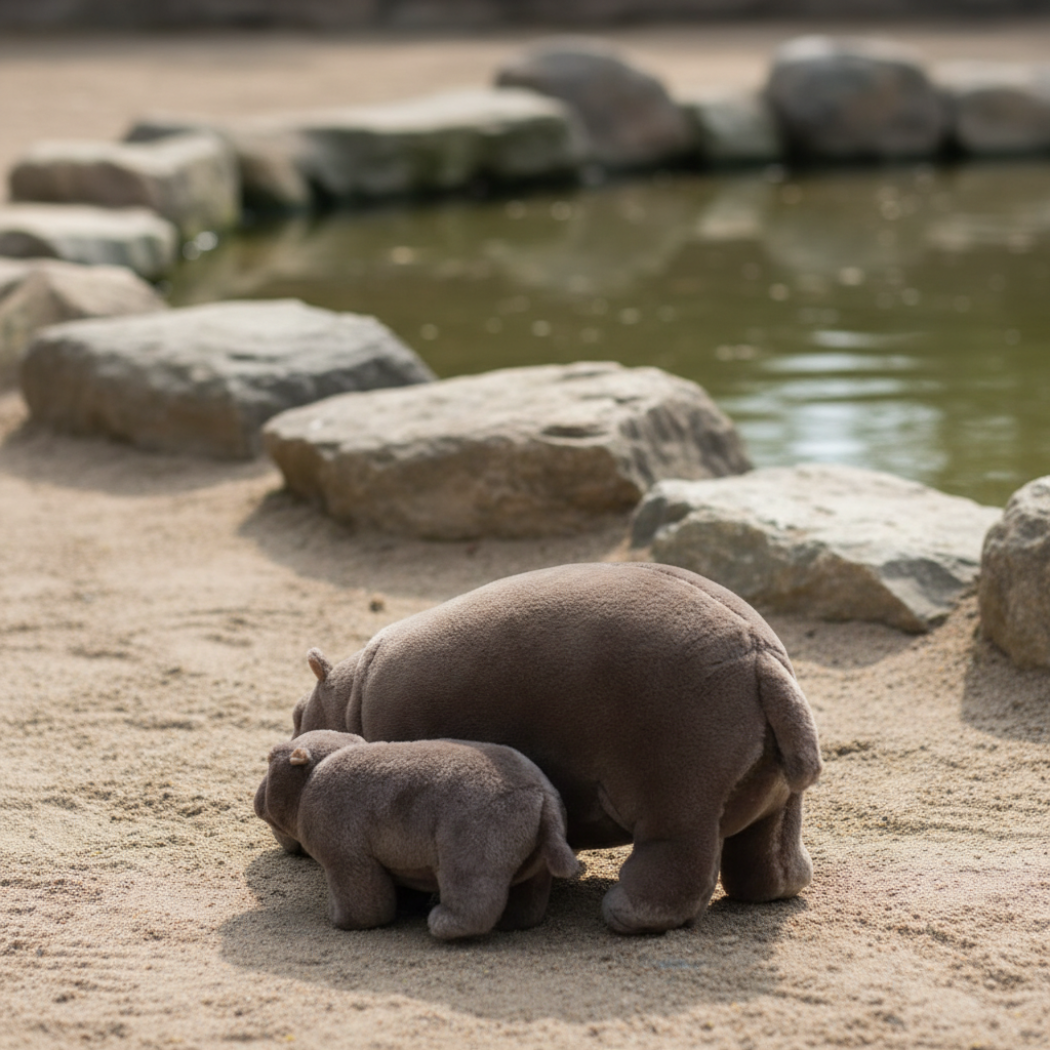 Moo Deng Baby Pygmy Hippopotamus Plush Toy