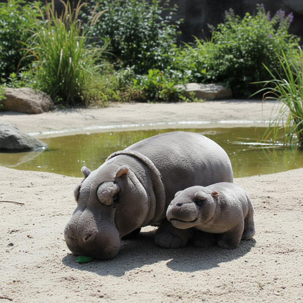 Moo Deng Baby Pygmy Hippopotamus Plush Toy