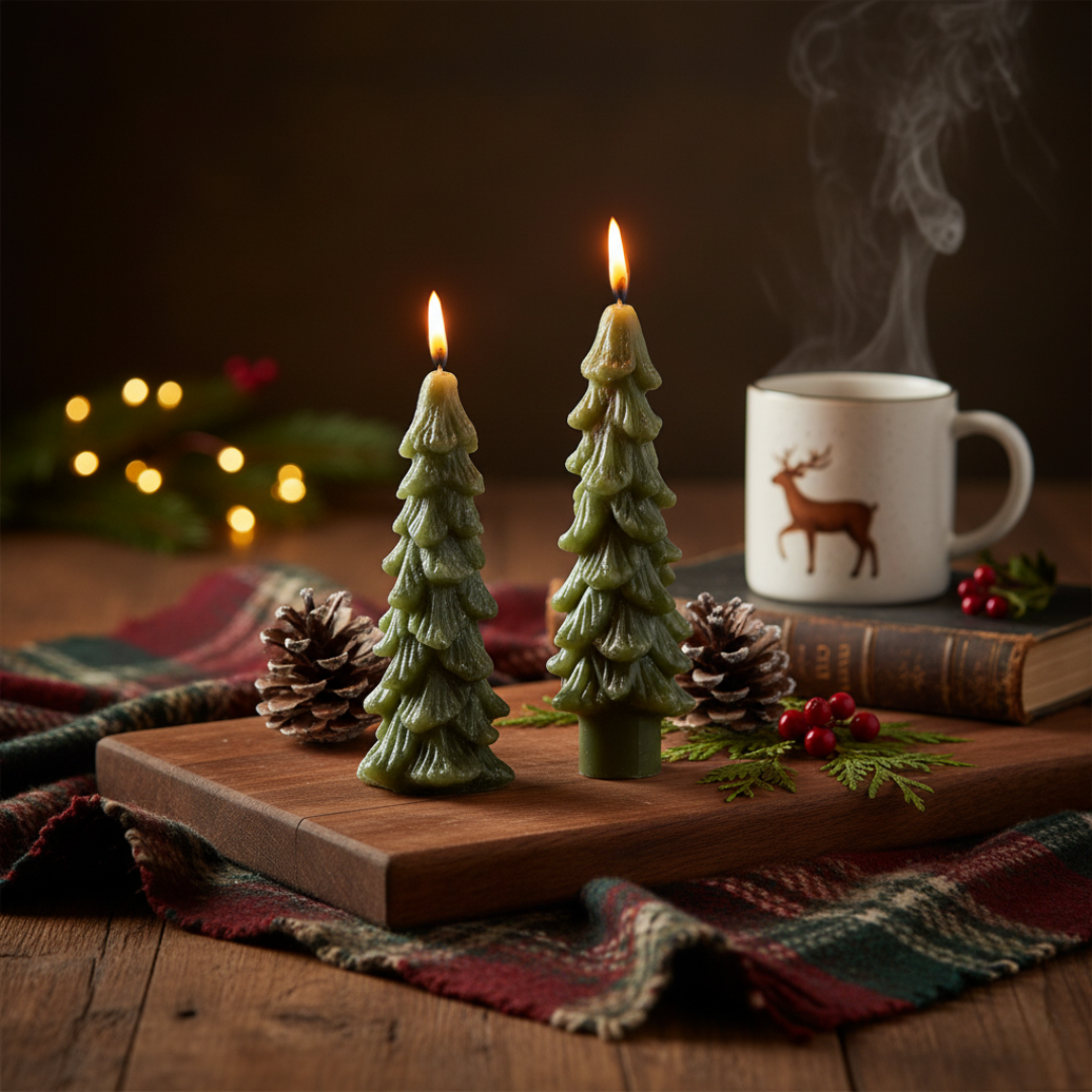 Pack Of 2 Flameless Taper Candles