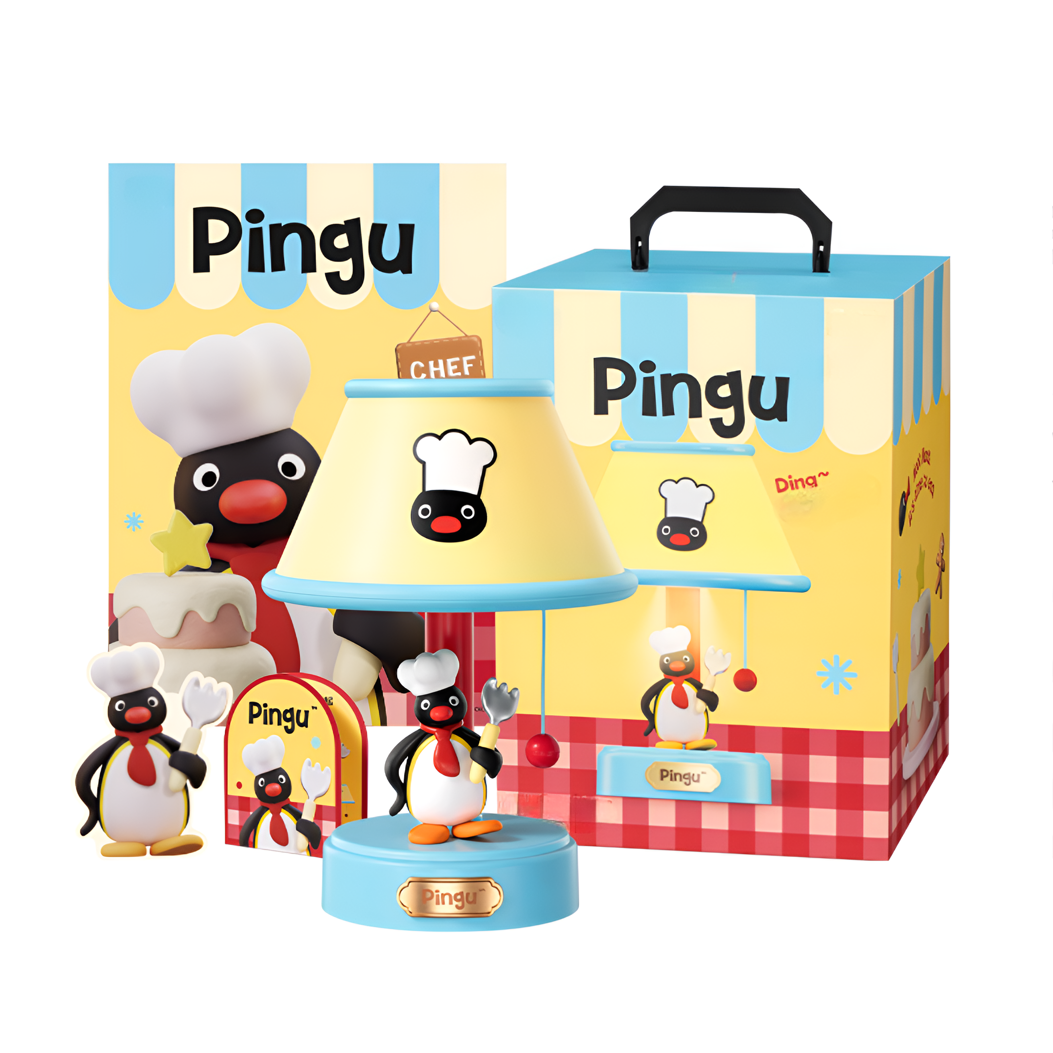 Penguin Themed Adjustable Chef Styled Desk Lamp With Pull Switch And Timer