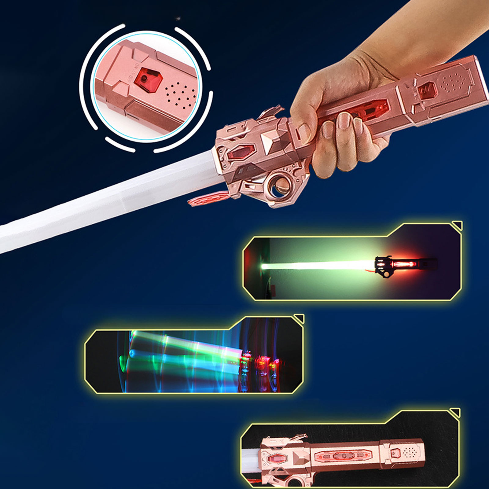 RGB Laser Sword Retractable Flash Lightsaber Toy - Grafton Collection