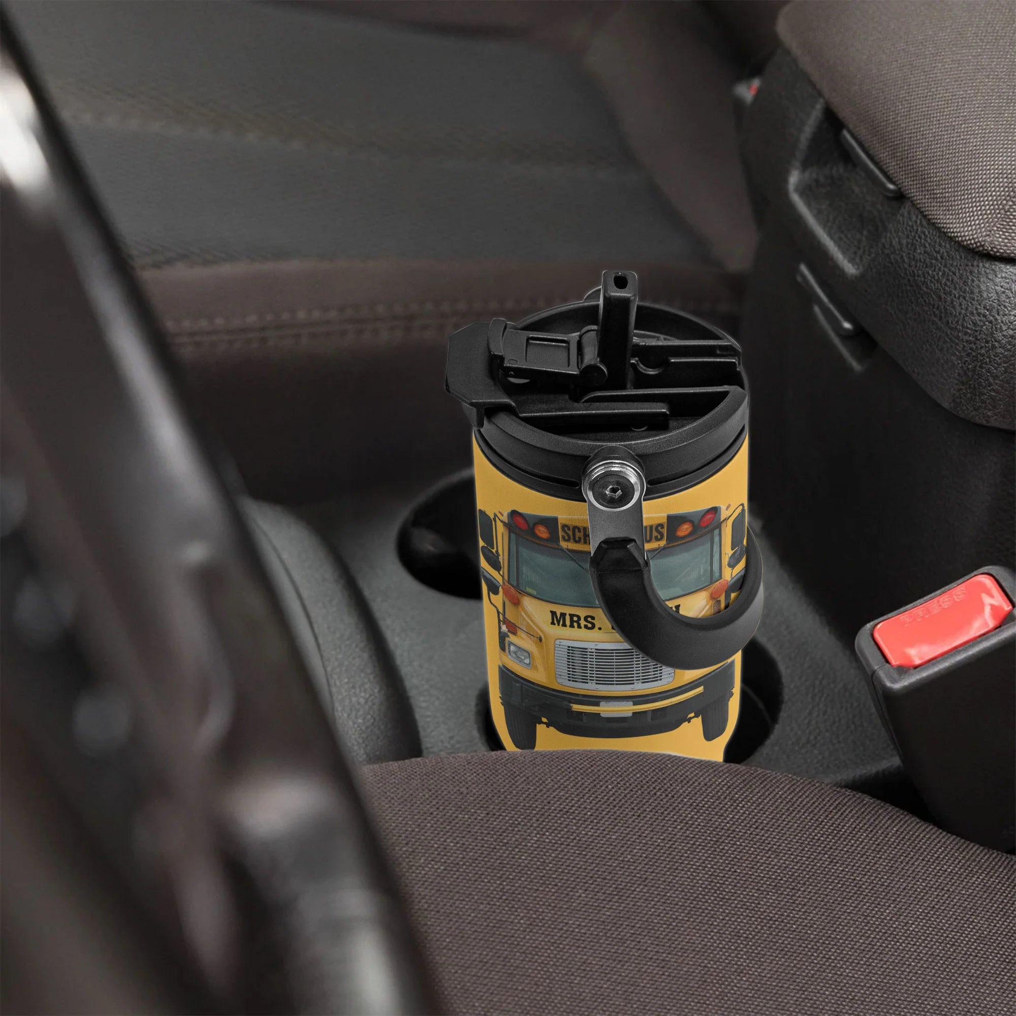 School Bus Driver Life Custom Name Gift Personalized 30oz Tumbler With Handle