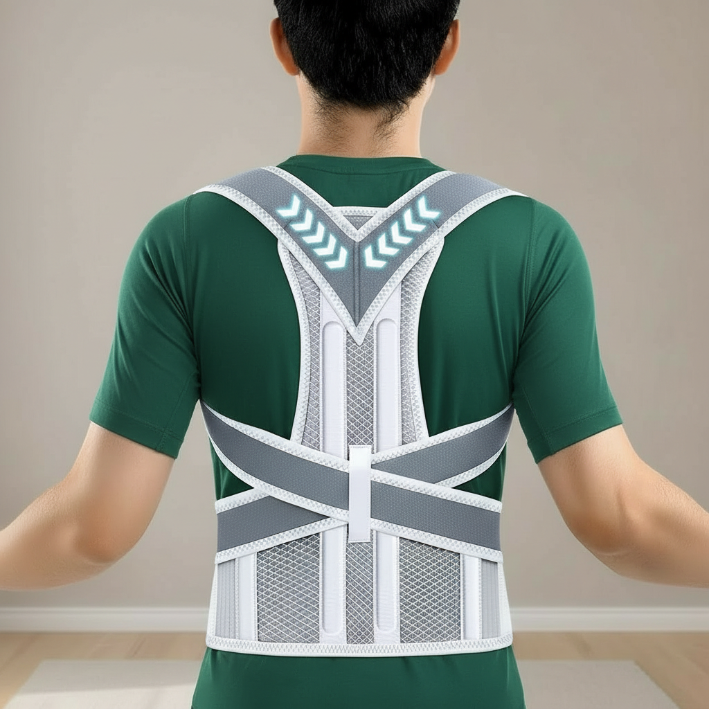 Adjustable Back Support Posture Belt with fiber rads