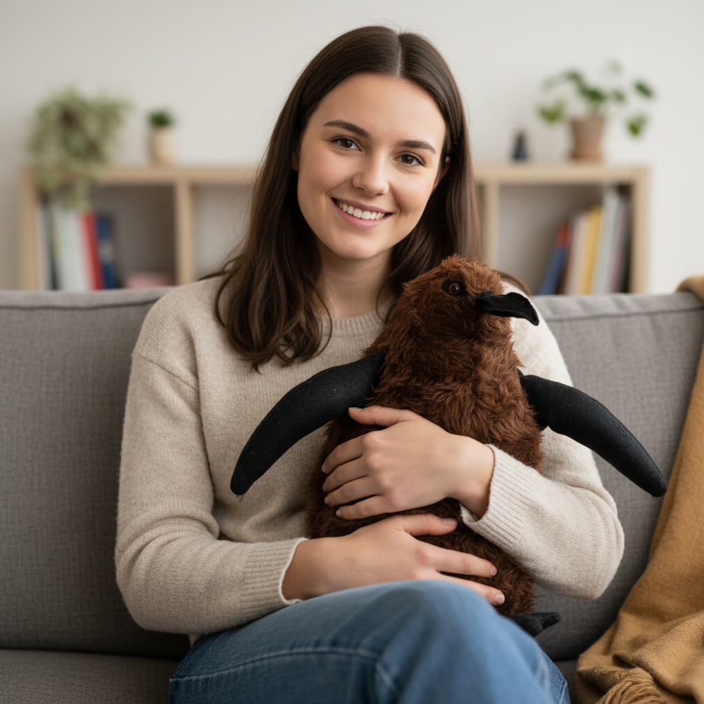The Giant Fluffy Pesto Penguin Chick Plush Toy