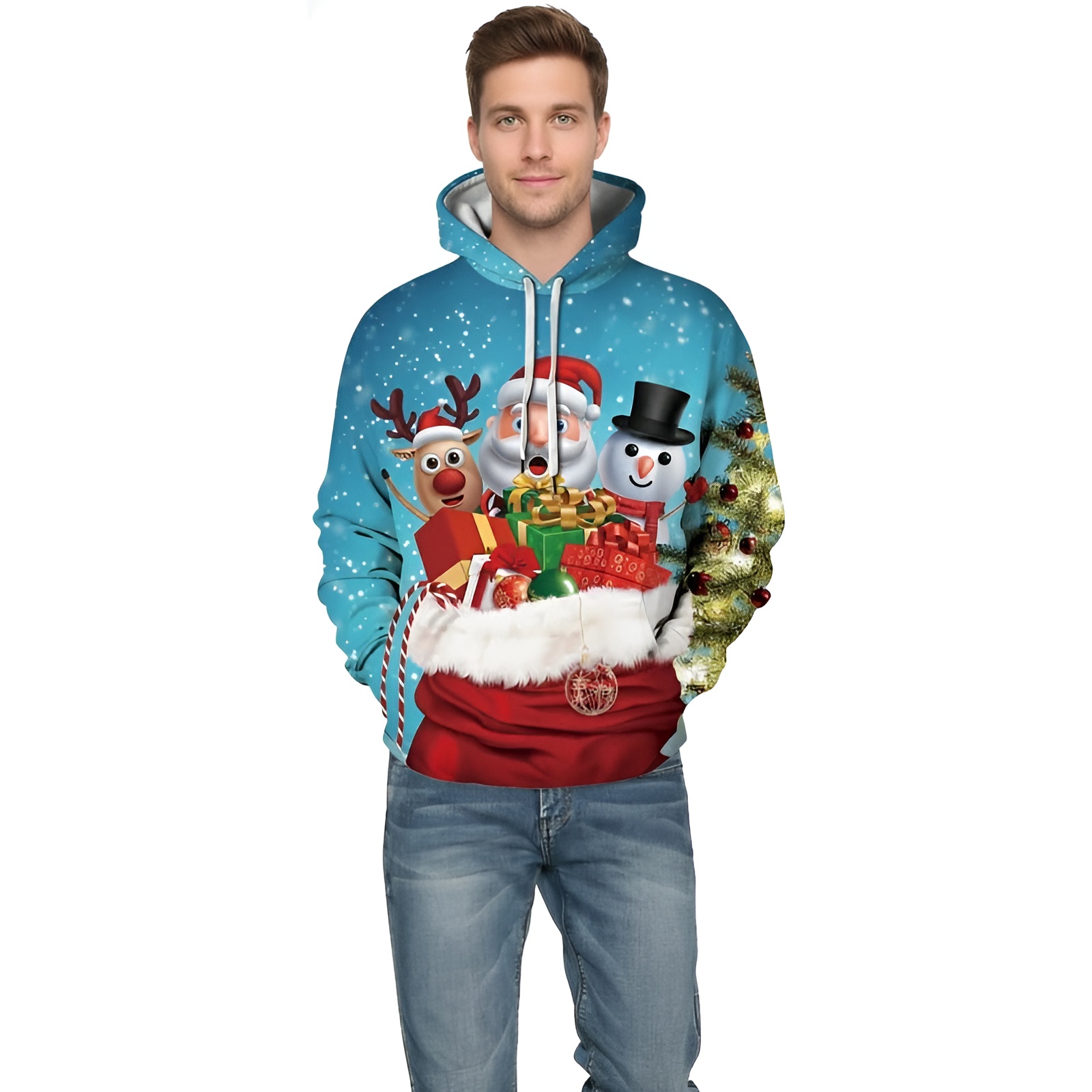 Ugly Christmas 3D Pullover Hoodie