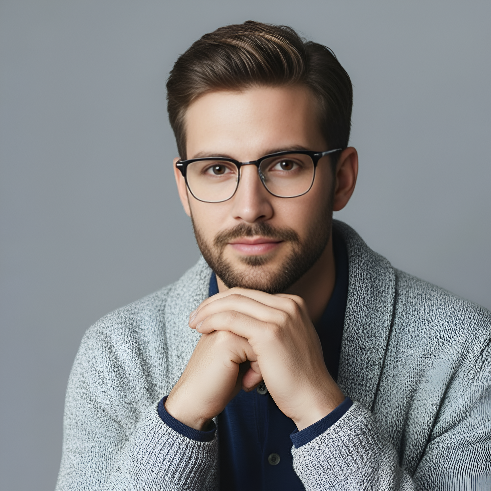 Ultra Light Computer Glasses With Titanium Metal Frame And Clear Vision Design