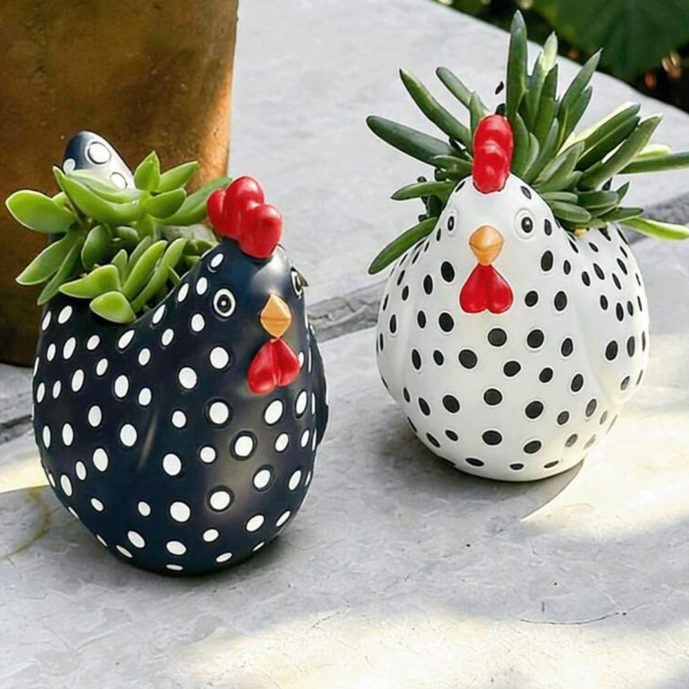 Resin Chicken Farm Animal Sculpture For Garden Home And Patio Decor
