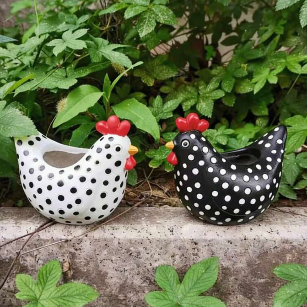 Resin Chicken Farm Animal Sculpture For Garden Home And Patio Decor