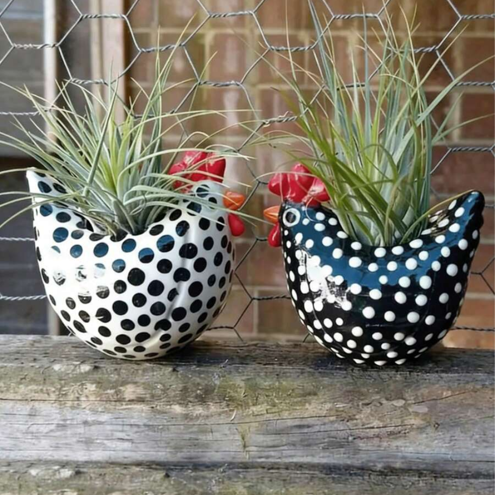 Resin Chicken Farm Animal Sculpture For Garden Home And Patio Decor