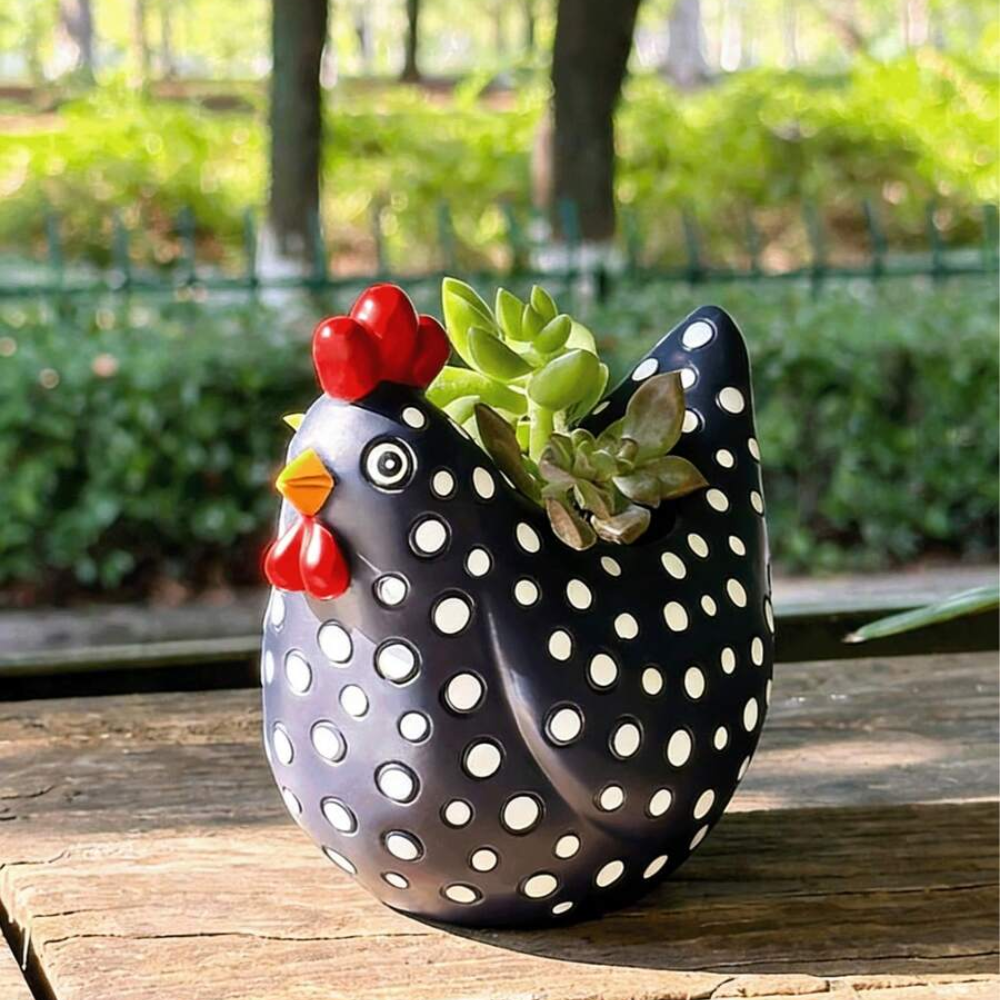 Resin Chicken Farm Animal Sculpture For Garden Home And Patio Decor