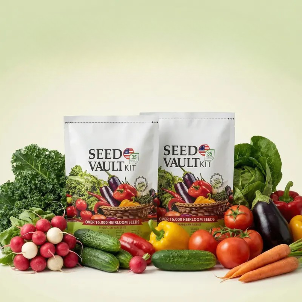 35 Variety Heirloom Vegetable Vault With Broccoli Seeds