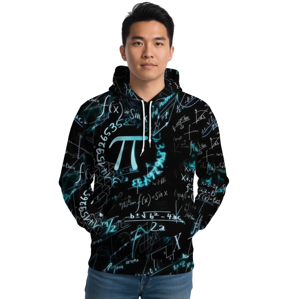 Mathematical Geometric Casual Printed Hoodie