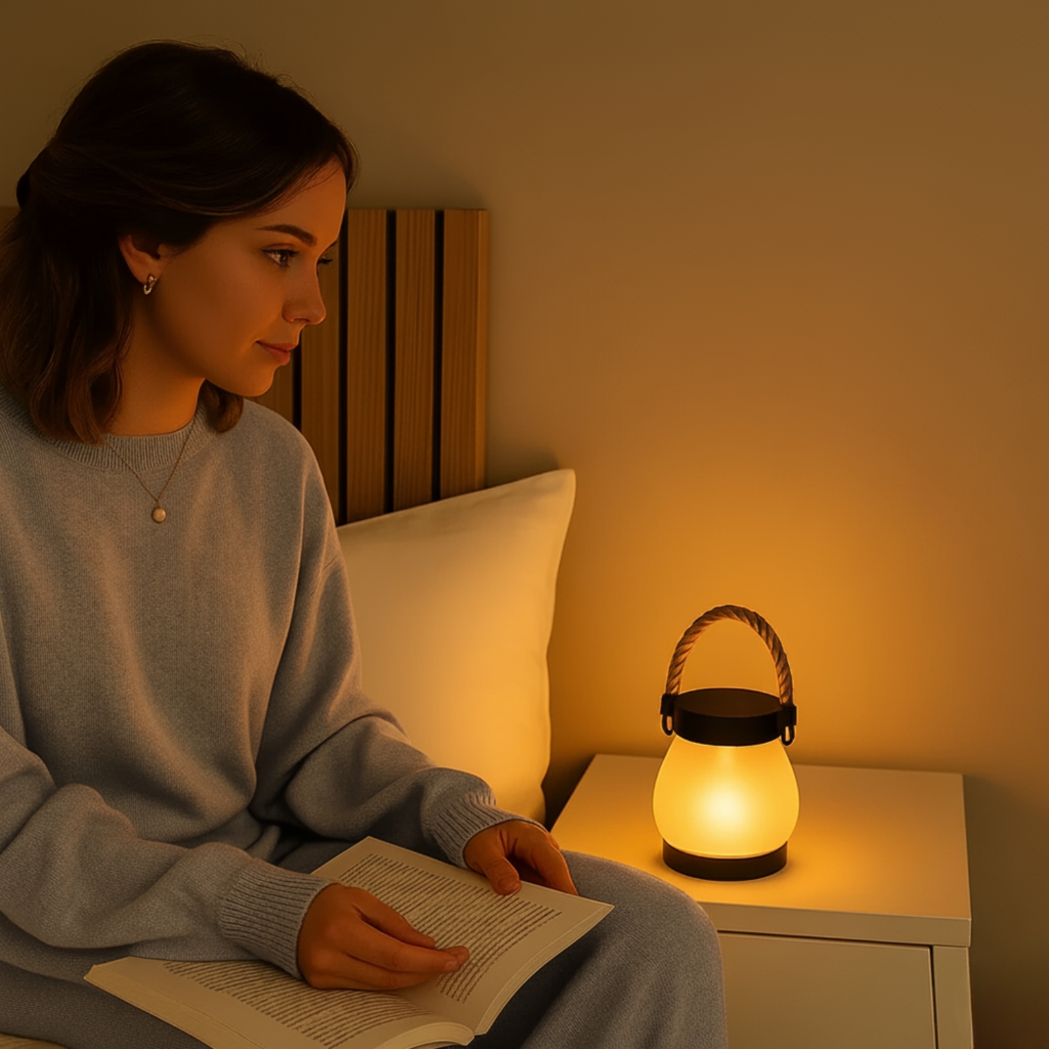 Vibrant Dancing Flame Solar Lantern With Energy Efficient LED Lighting