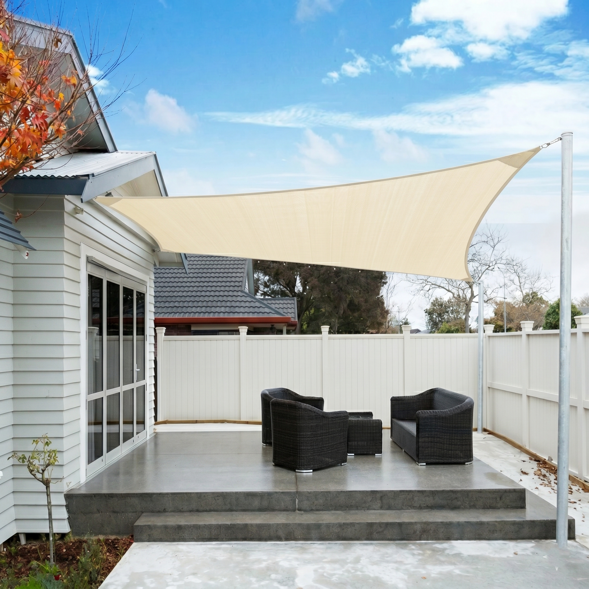 Waterproof Sun Shade Sail Canopy For Gardens And Outdoor Camping