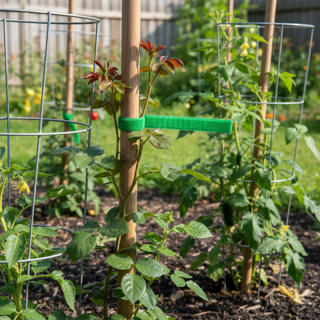 Garden Hook And Loop Plant Tie For Plant Fixing And Tree Branch