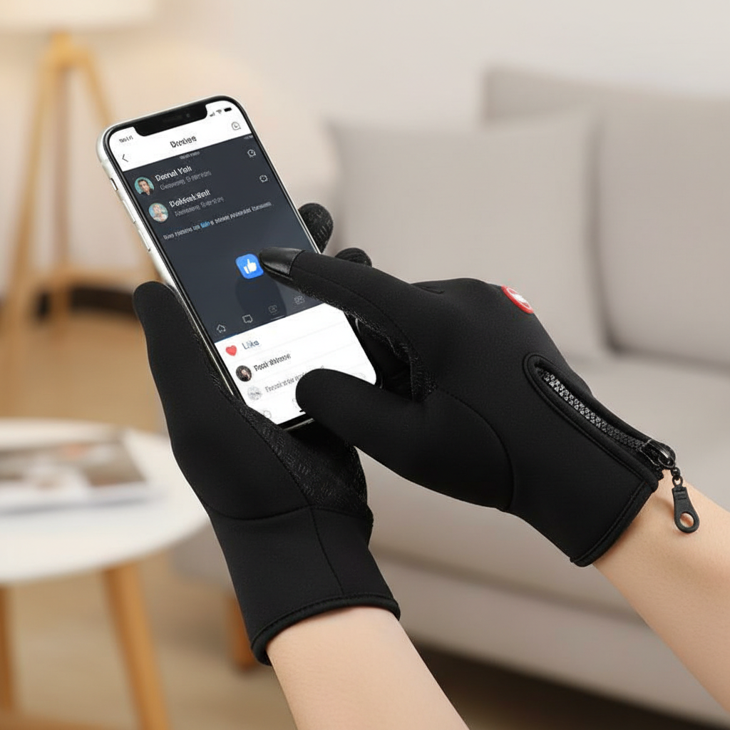 Warm Winter Waterproof Touchscreen Gloves With Non Slip Grip