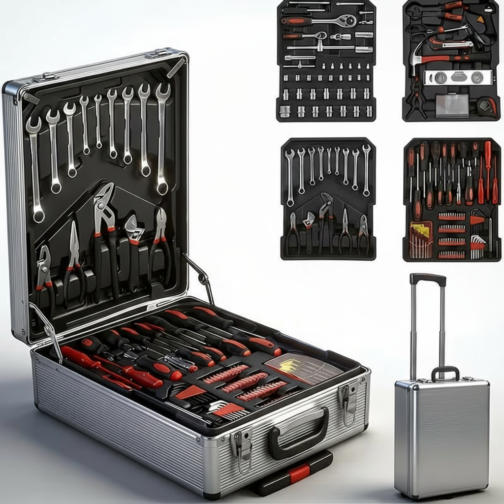 52 Piece Of Professional Tool Kit Set With Portable Storage Case