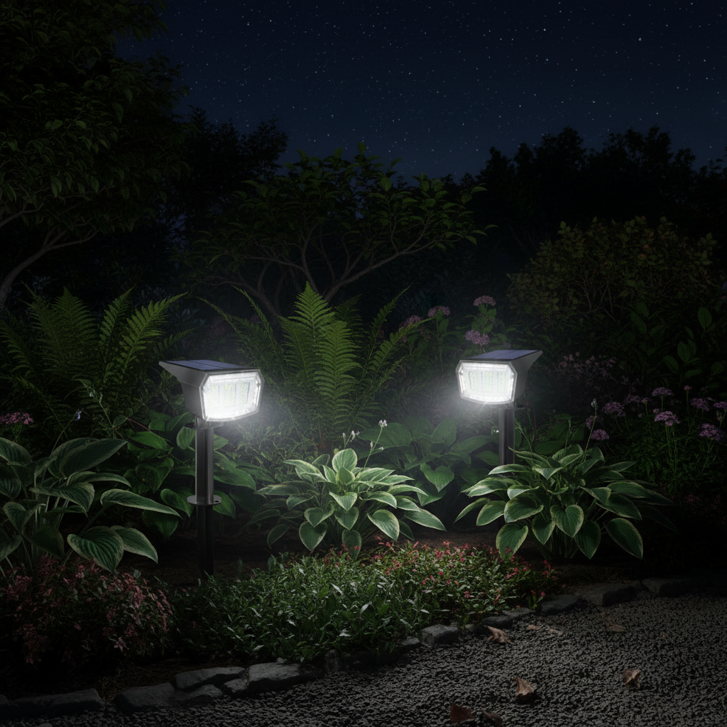 9 Lighting Modes Solar LED Spot Lights For Outdoor 