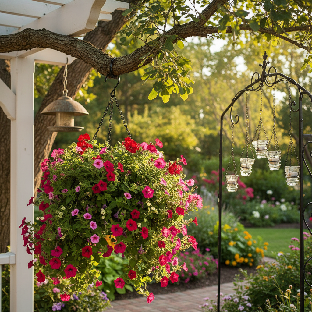 Adjustable Metal Hanging Chains With Hooks Set For Planters And Lanterns