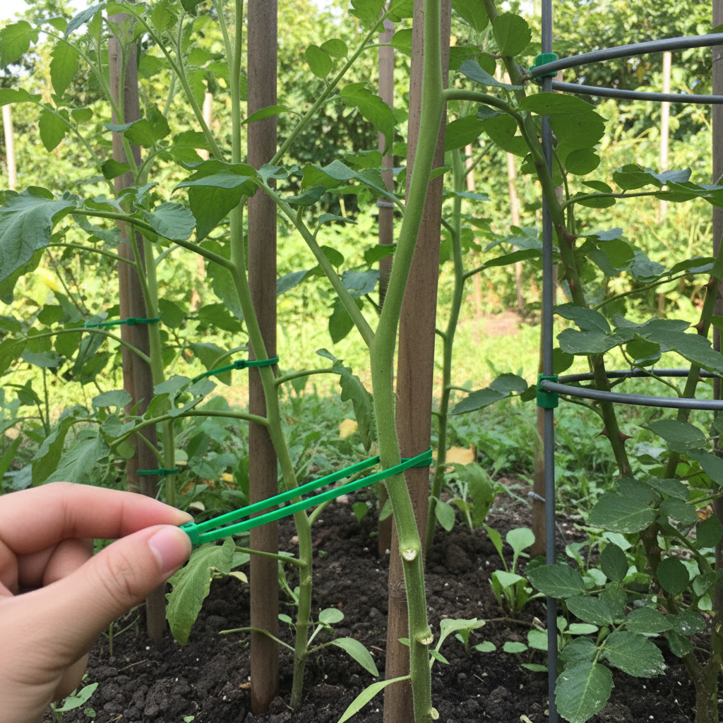 100 Pieces Gardening Cable Zip Ties For Plant Fixing And Support