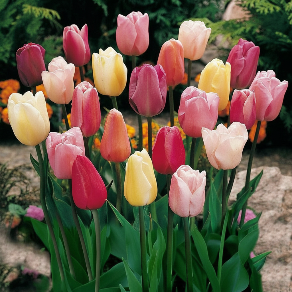 200 Mixed Tulipa Bulb Seeds Collection For Spring Gardens