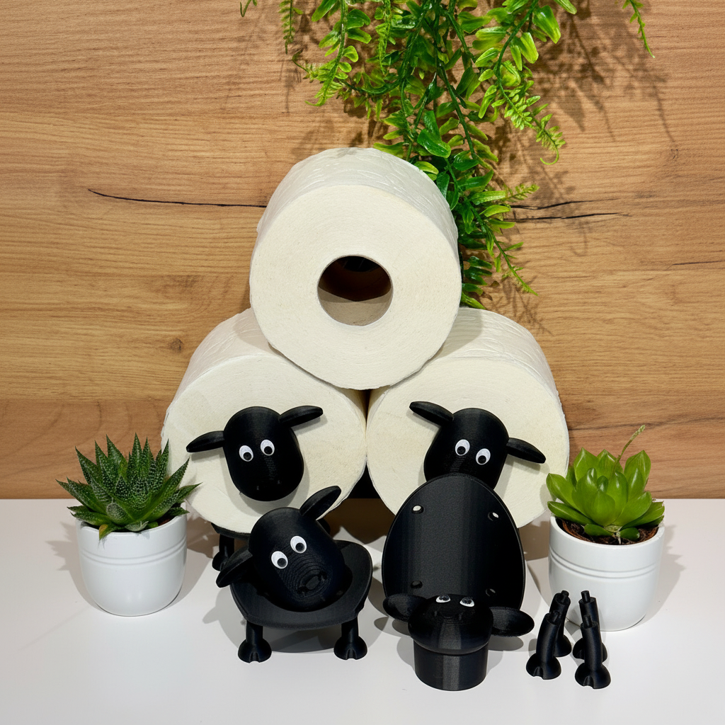 Sheep Toilet Paper Roll Holder For Funny Bathroom Decor Stand