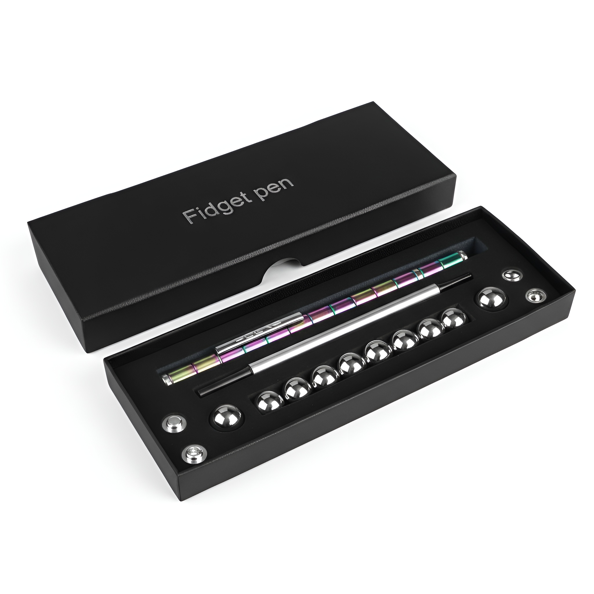 Magnetic Fidget Pen Set With Rings And Steel Balls Creative Desk Toy